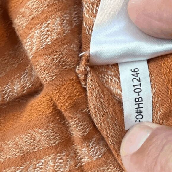 Howler Bros Men's Geometric Snap Up Polo Shirt Orange White Size Medium - Picture 8 of 9